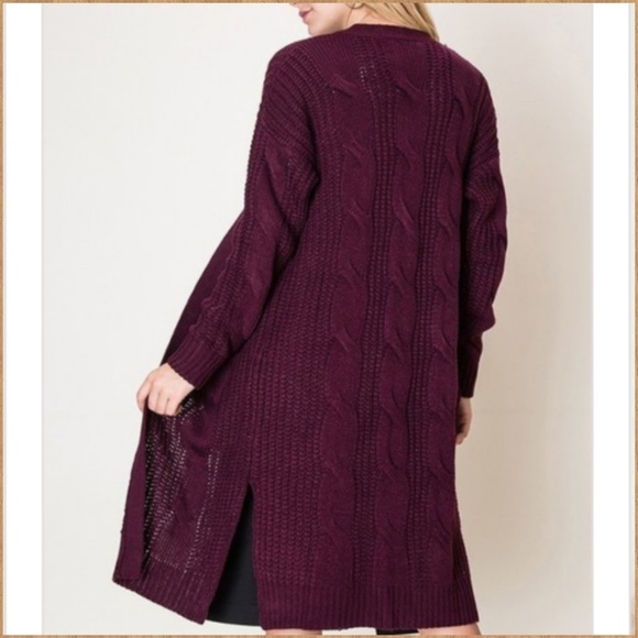 🍁OVERSIZED CABLE KNIT CARDIGAN - Picture 3 of 4